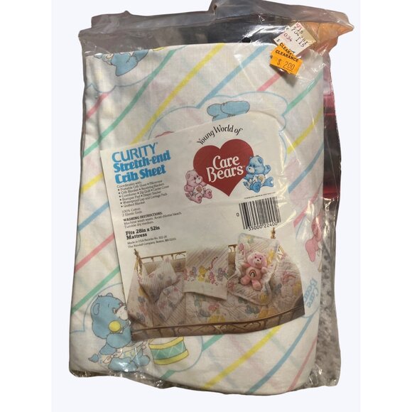 Care Bears Crib Sheet Stretch-End Fits 28x52 Inch Mattress Machine Washable - Picture 5 of 11